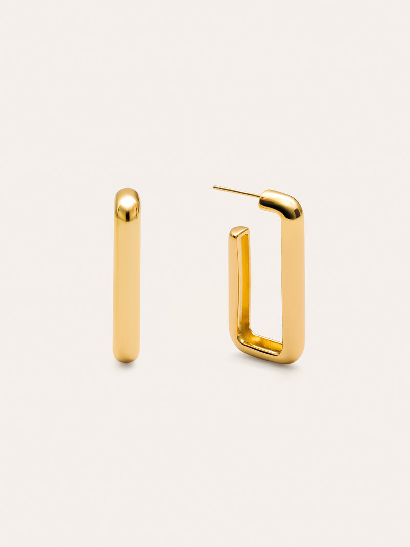 Pendientes Single Pipe Baño Oro
