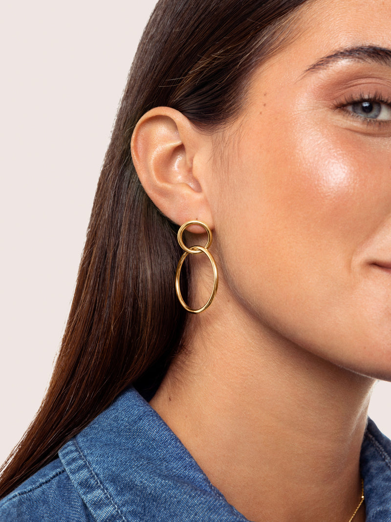 Pendientes Sister Acero Baño Oro