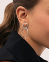 Boucles d'oreilles Sister Acier - puesto en modelo