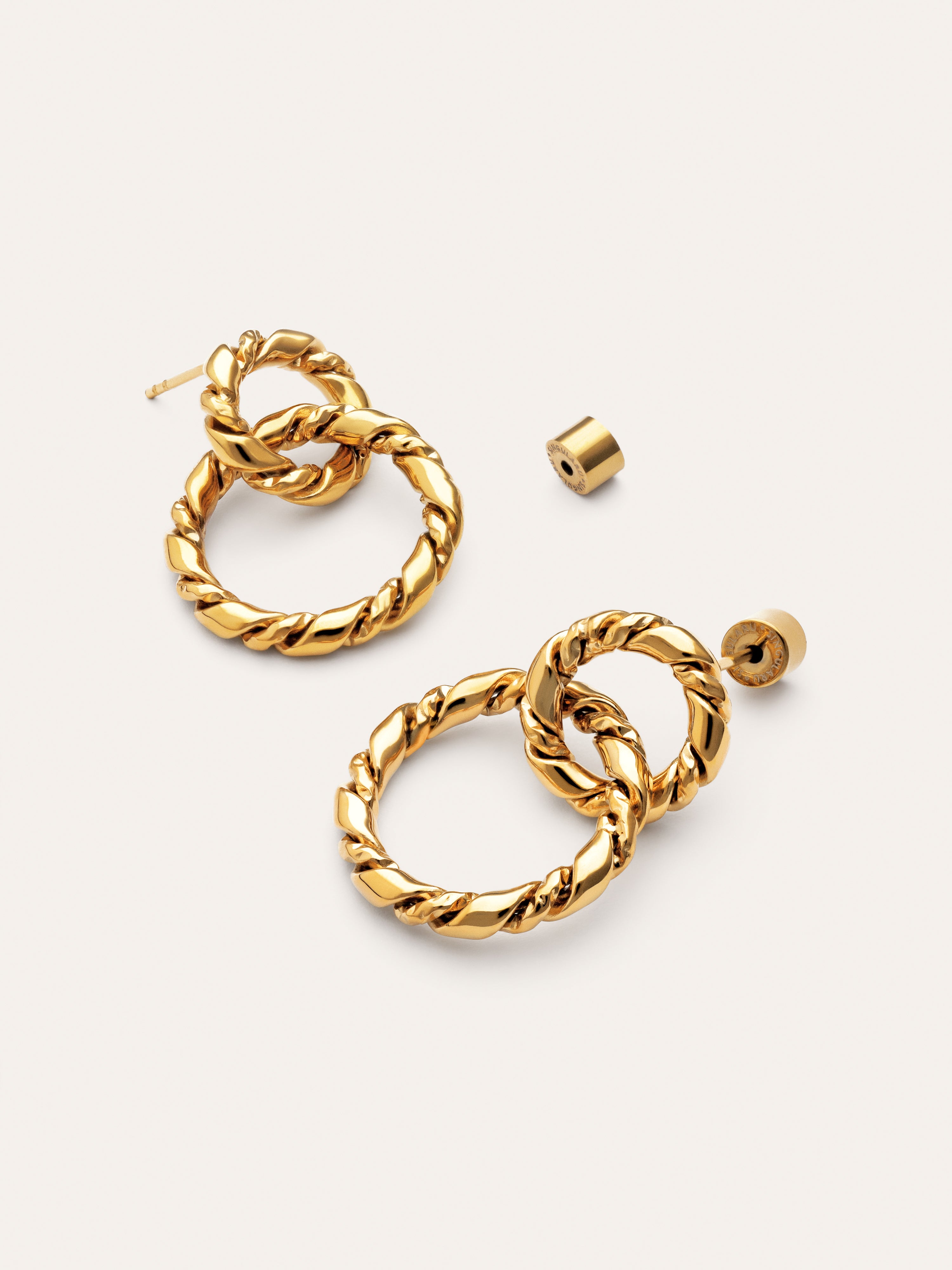 Pendientes Sister Twine Acero Baño Oro