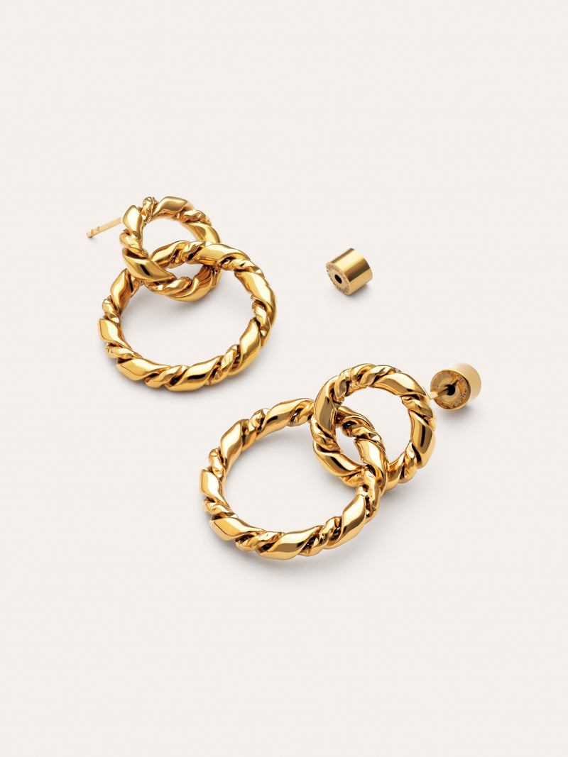 Pendientes Sister Twine Acero Baño Oro