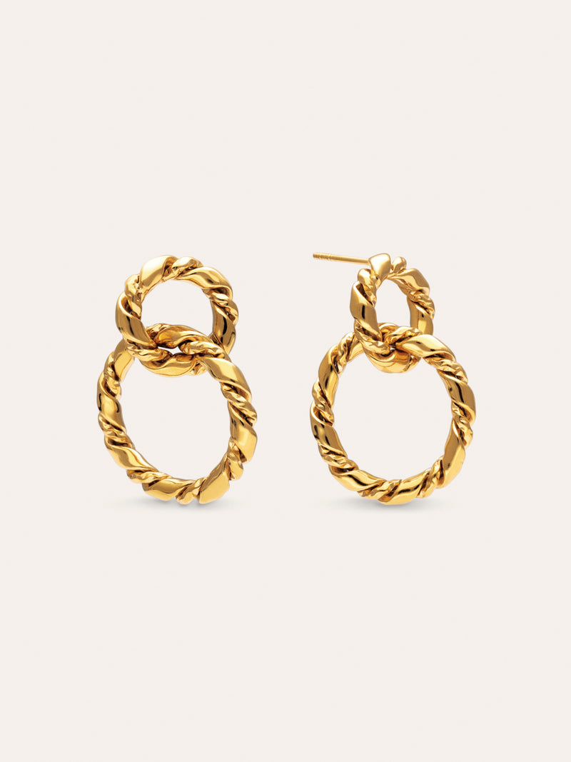Pendientes Sister Twine Acero Baño Oro