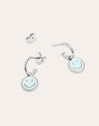 Smiley Sky Enamel Hoop Earrings