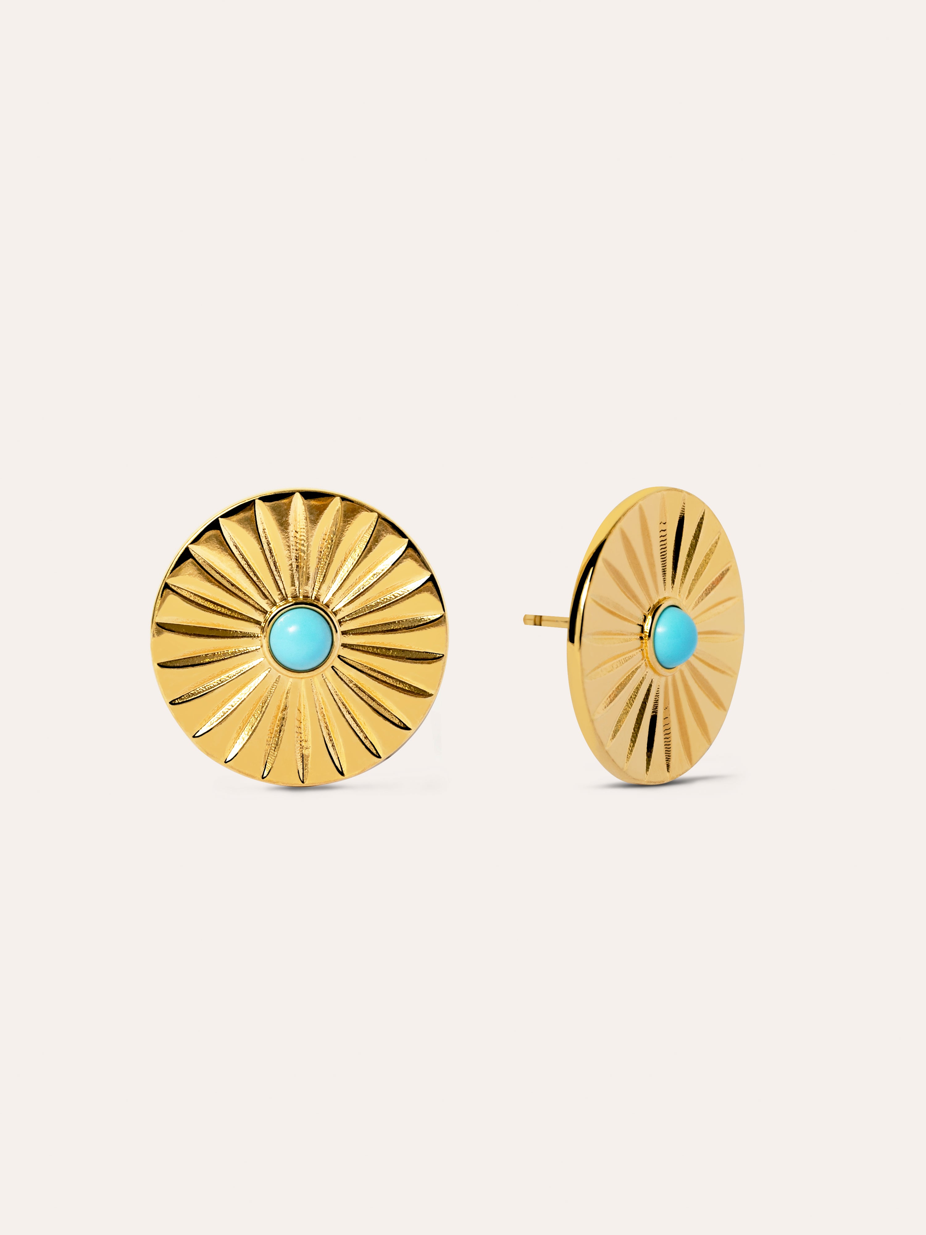 Solei Turquoise Gold Earrings