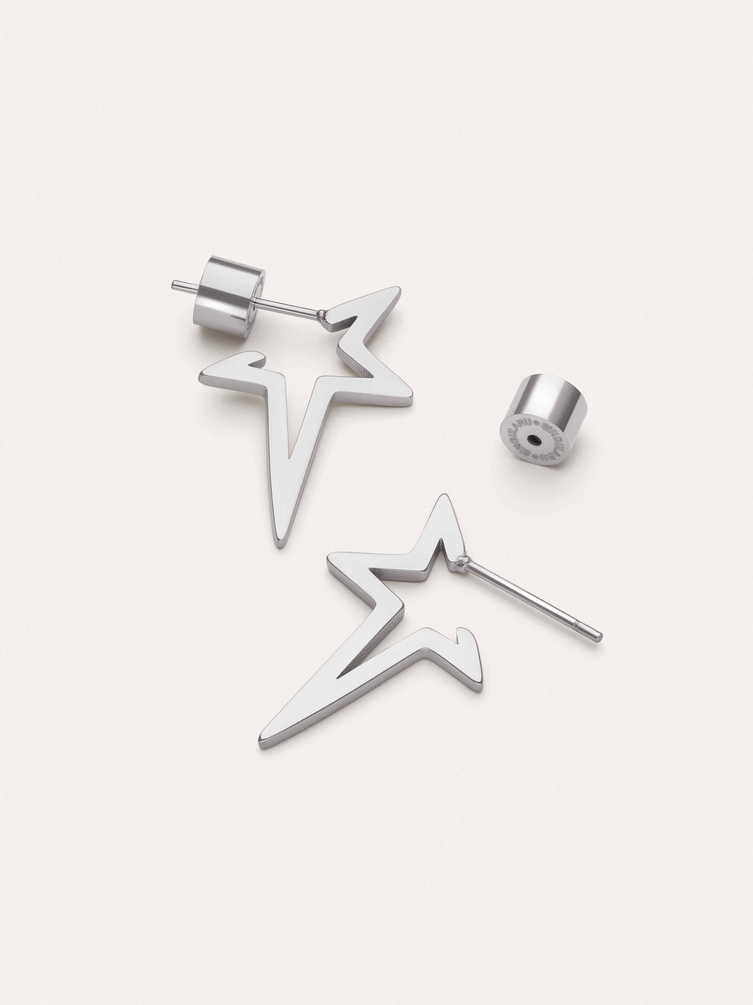 Pendientes Star Punk Acero