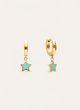 Pendientes Aro Star Sky Acero Baño Oro