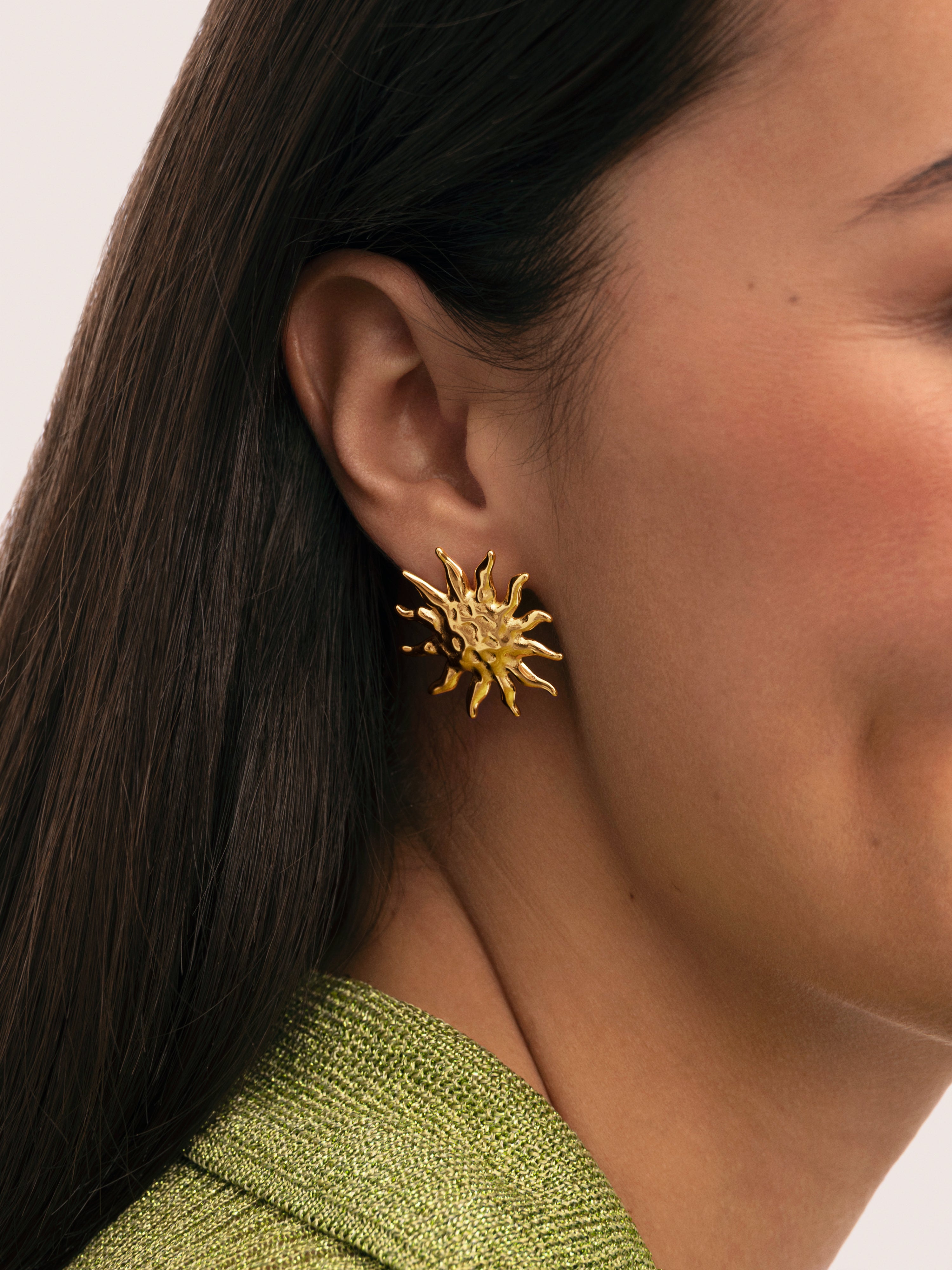 Boucles d'oreilles Sunna Acier Plaqué Or