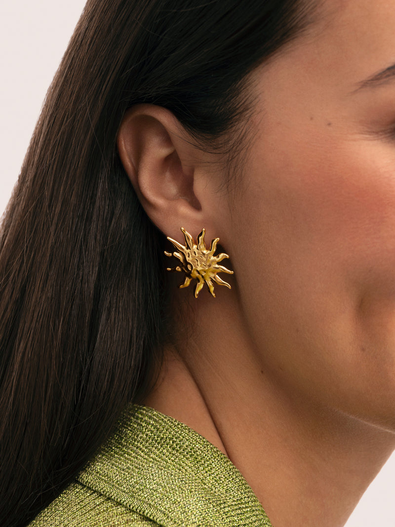 Boucles d'oreilles Sunna Acier Plaqué Or