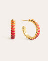 Sunset Scales Hoop Gold Earrings 