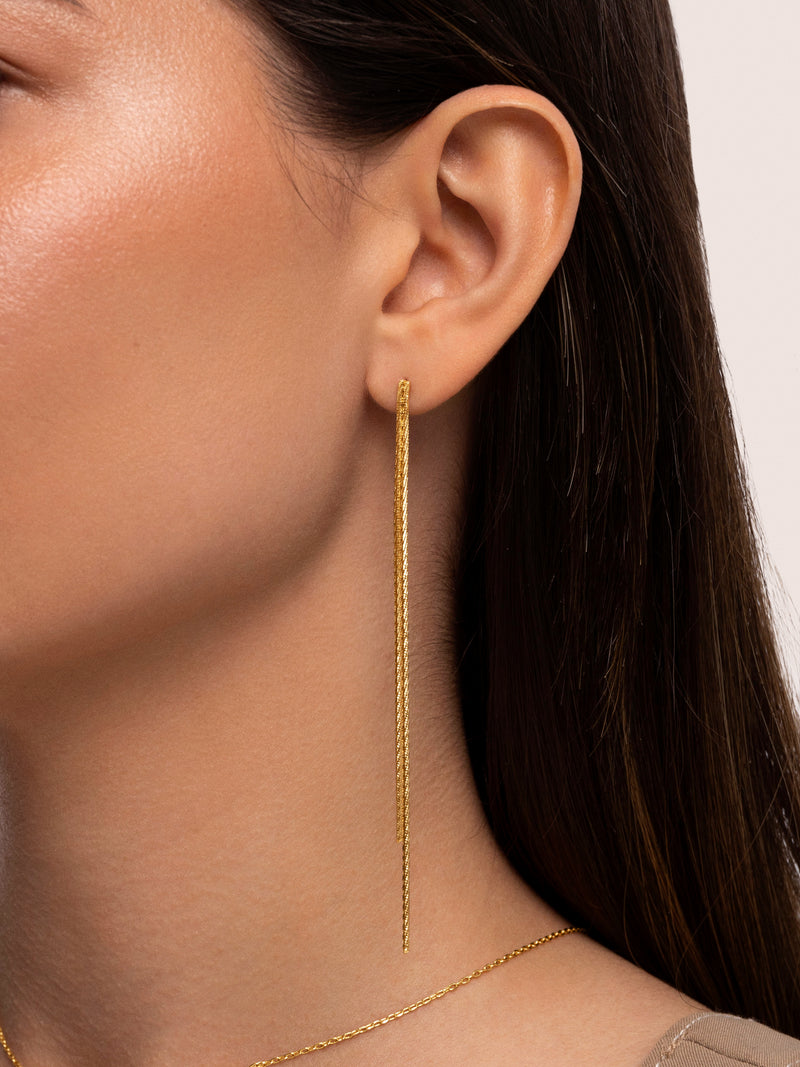 Aretes Swing Baño Oro