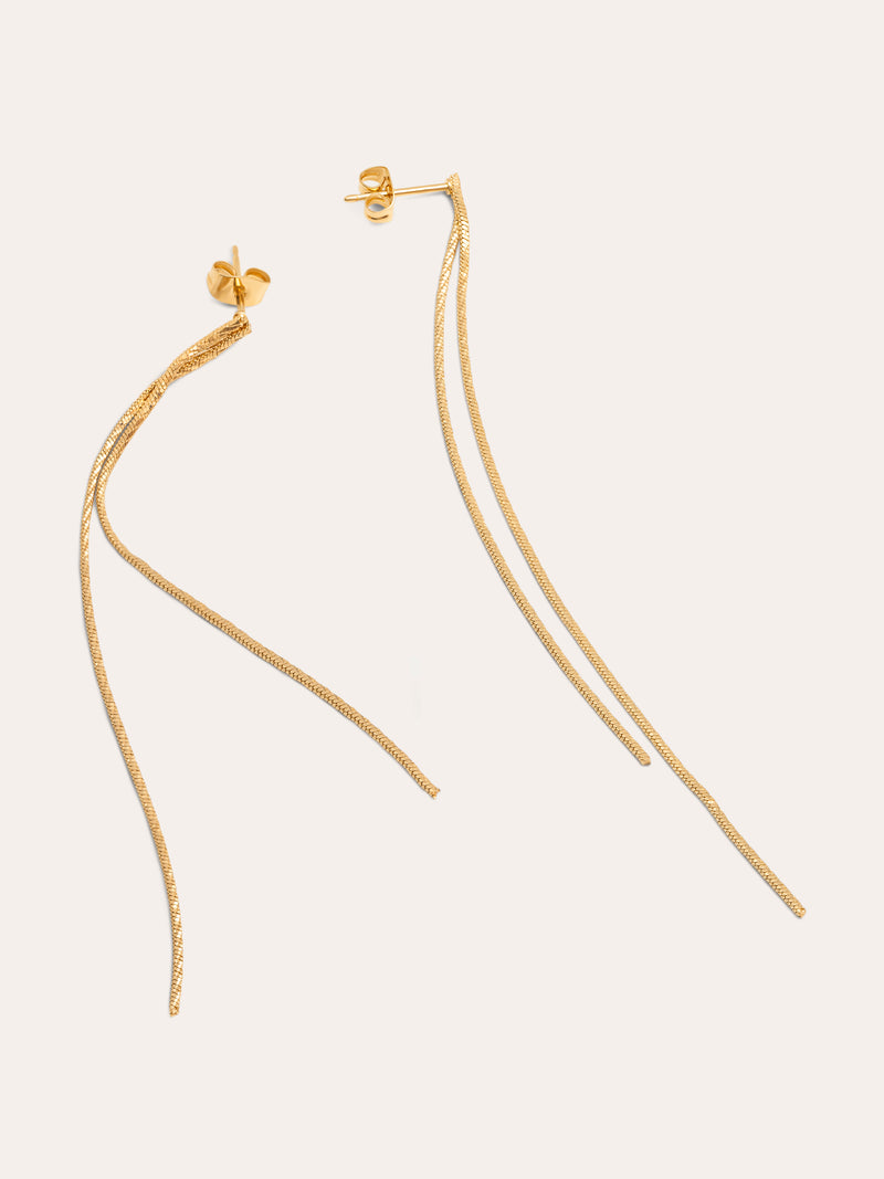 Aretes Swing Baño Oro