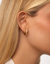 Swirl Stainless Steel Gold Earrings 