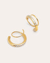 Swirl Stainless Steel Gold Earrings 