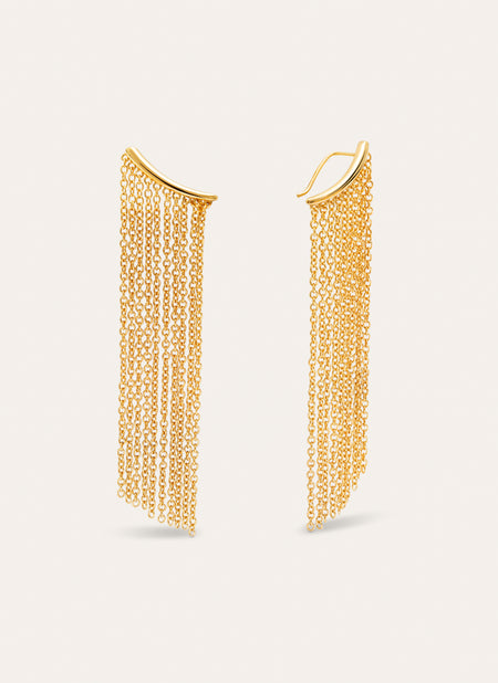 Pendientes Tamara Cascada Baño Oro