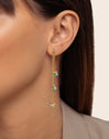 Triple Candy Stainless Steel Gold Earrings 