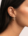 Pendientes Aro Tressia Spark Baño Oro