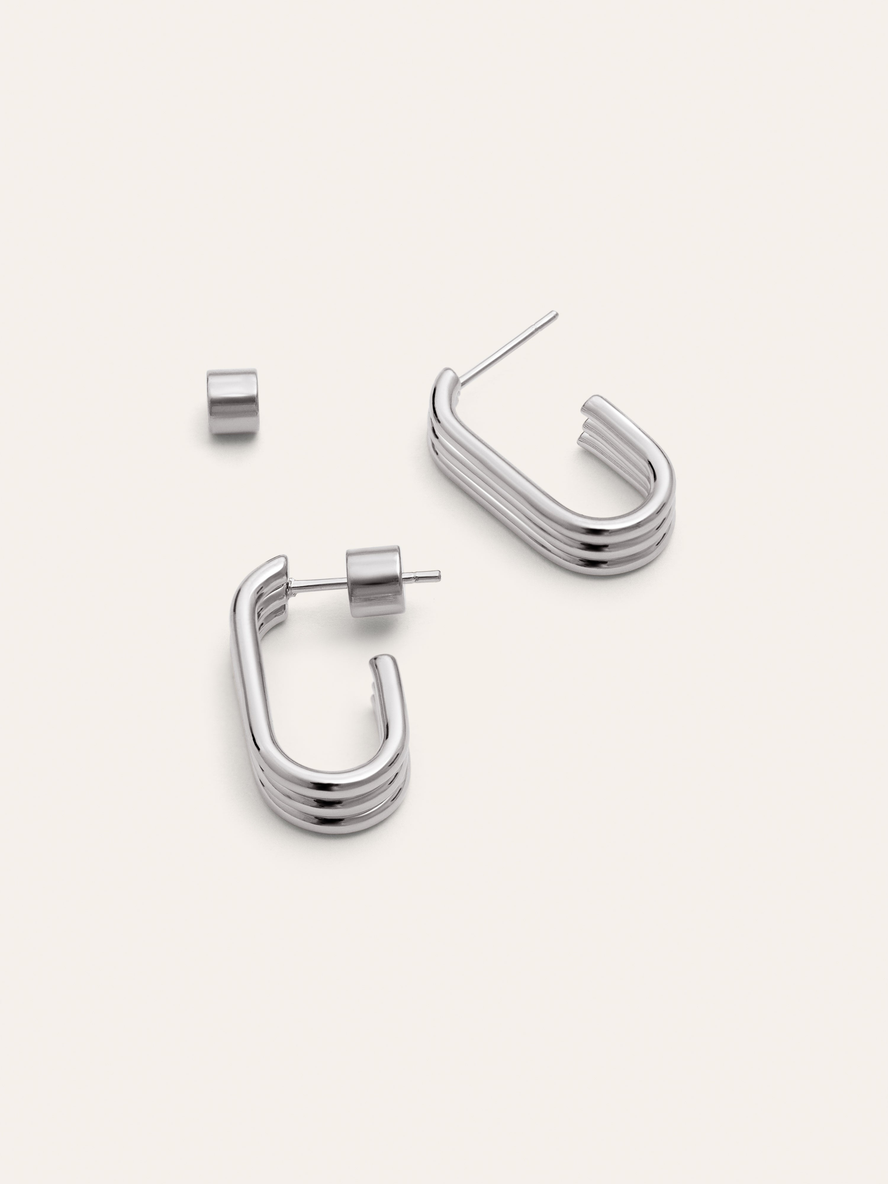 Triple Urban Stainless Steel Earrings