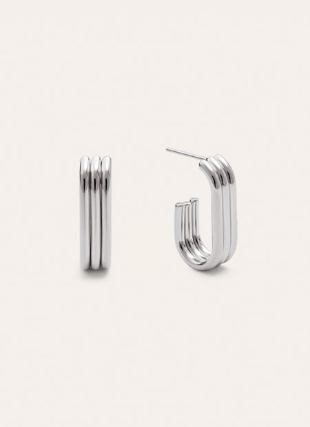 Triple Urban Stainless Steel Earrings
