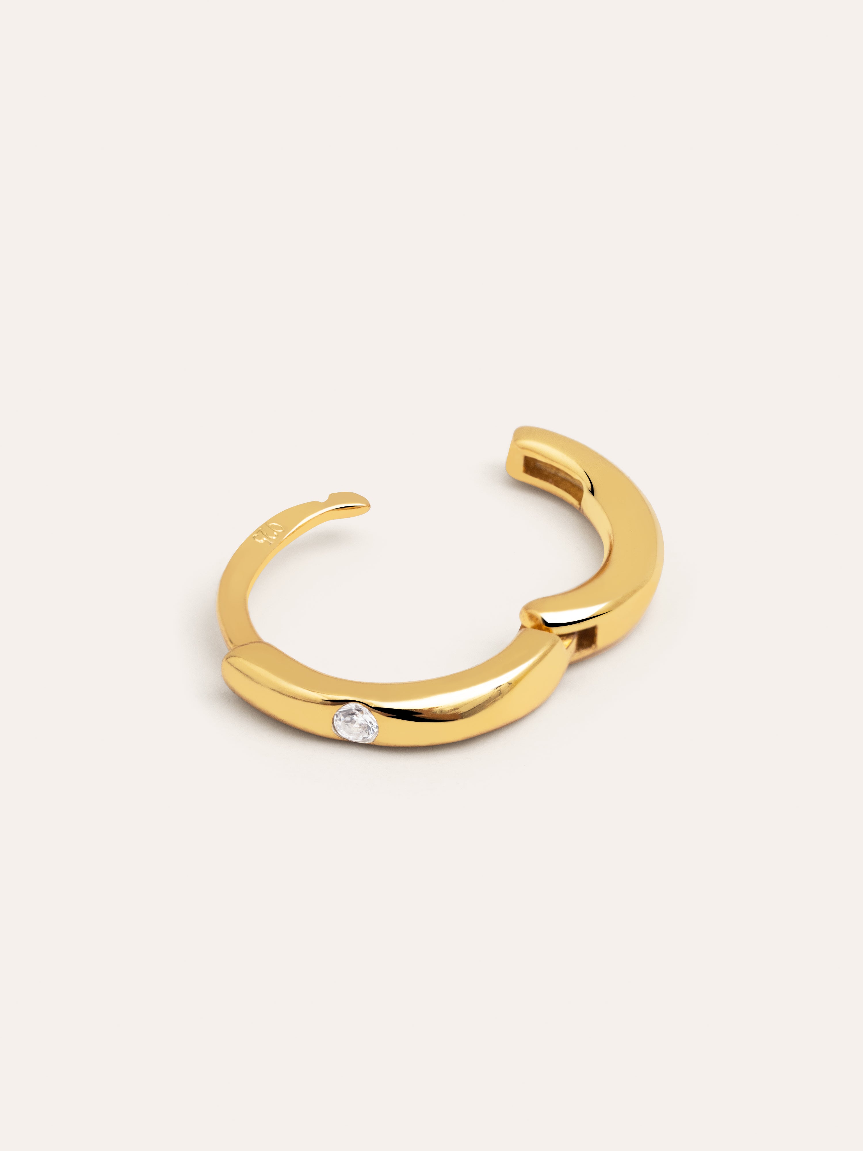 Klein Spark M Gold Hoop Single Earring