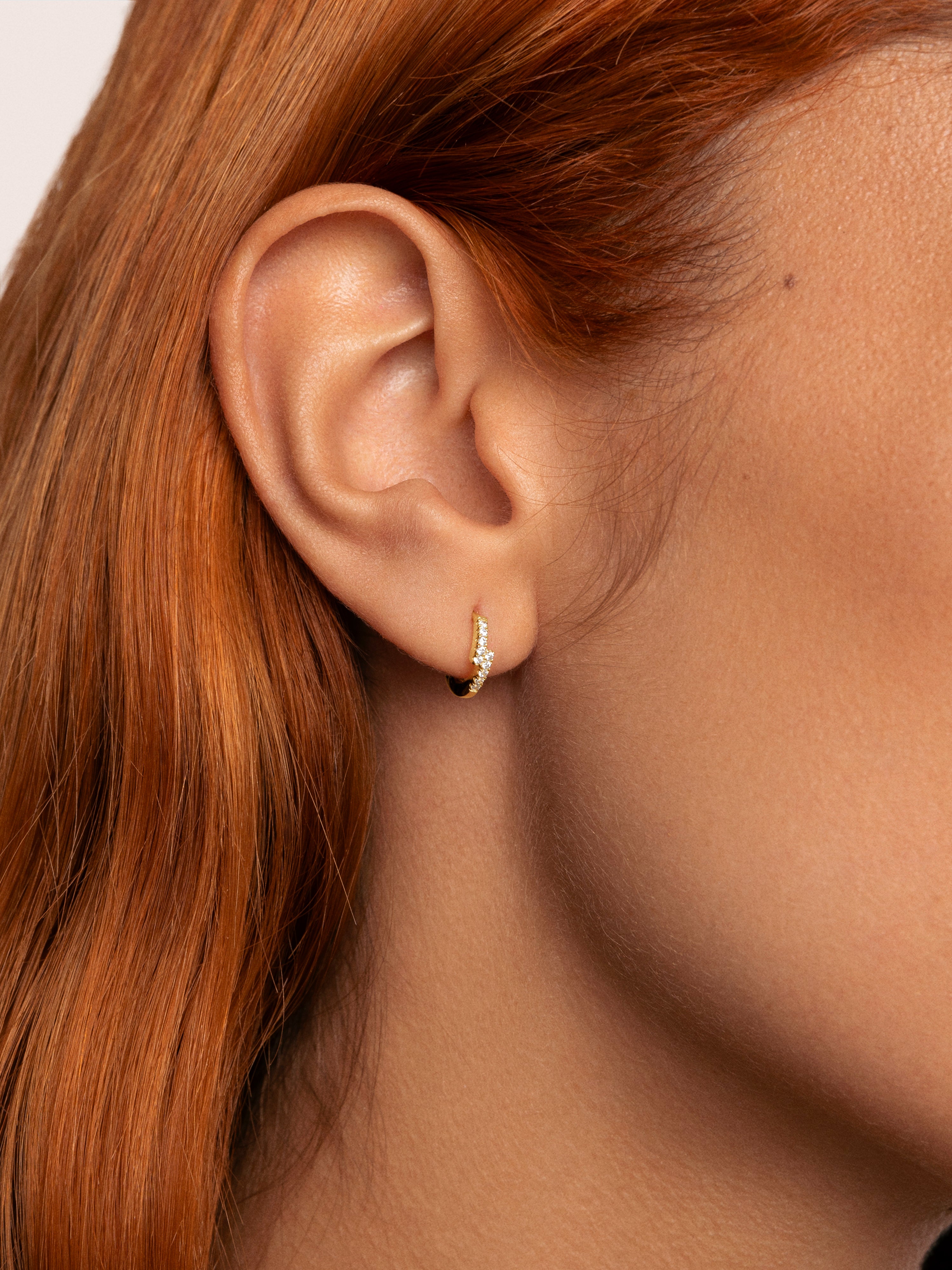 Cleo Crossed Gold Single Earring