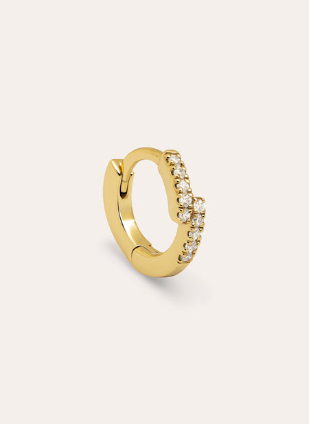 Cross Cleo Einzelner Ohrring Silber, vergoldet