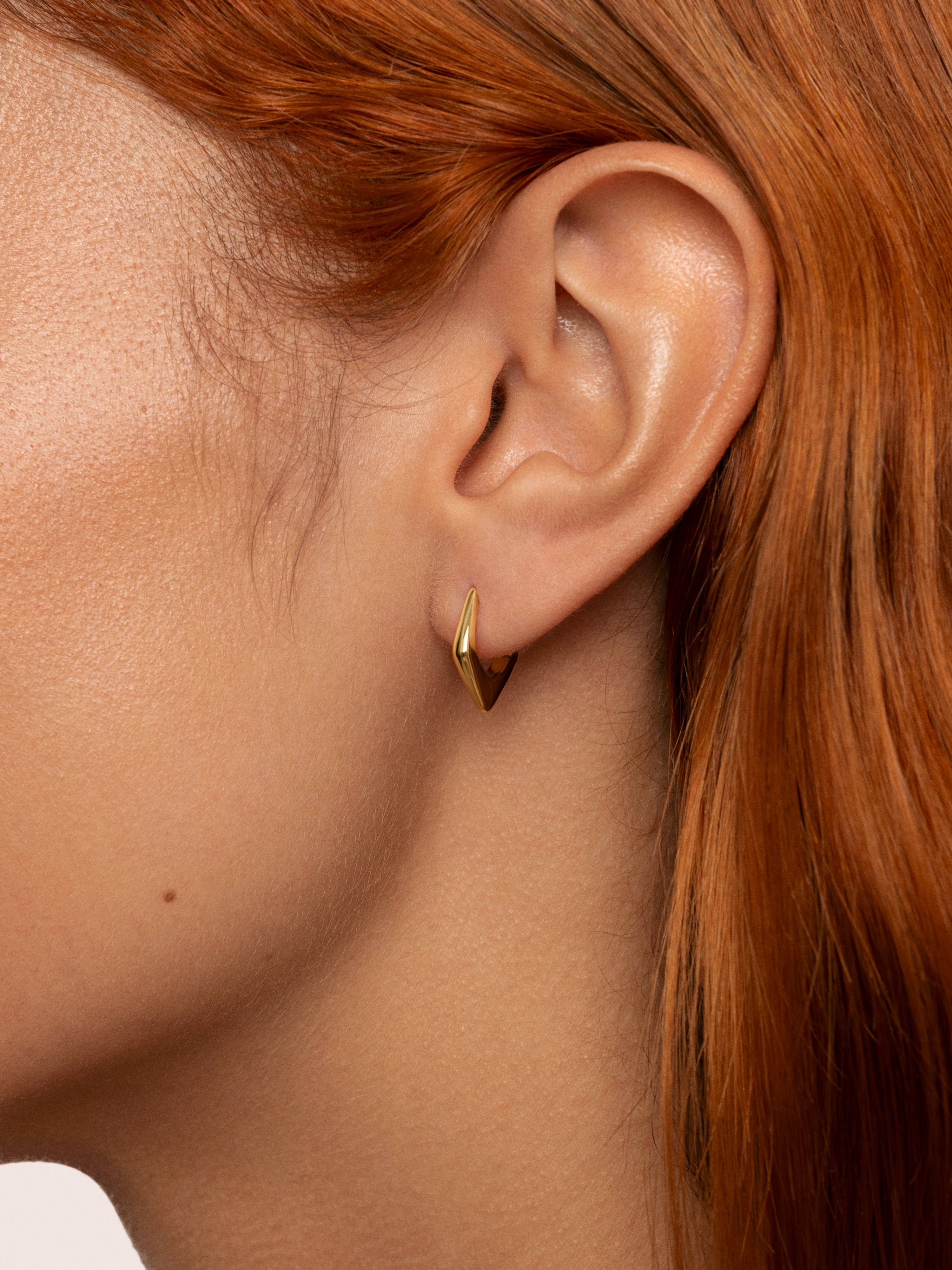 Point Gold Single Earring