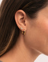 Bubbles Spark Einzelner Ohrring mit Goldbeschichtung - puesto en modelo