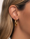 Butterfly Rose Single Gold Earring 