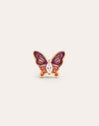 Butterfly Rose Single Gold Earring 