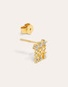 Spark Gold Single Earring 