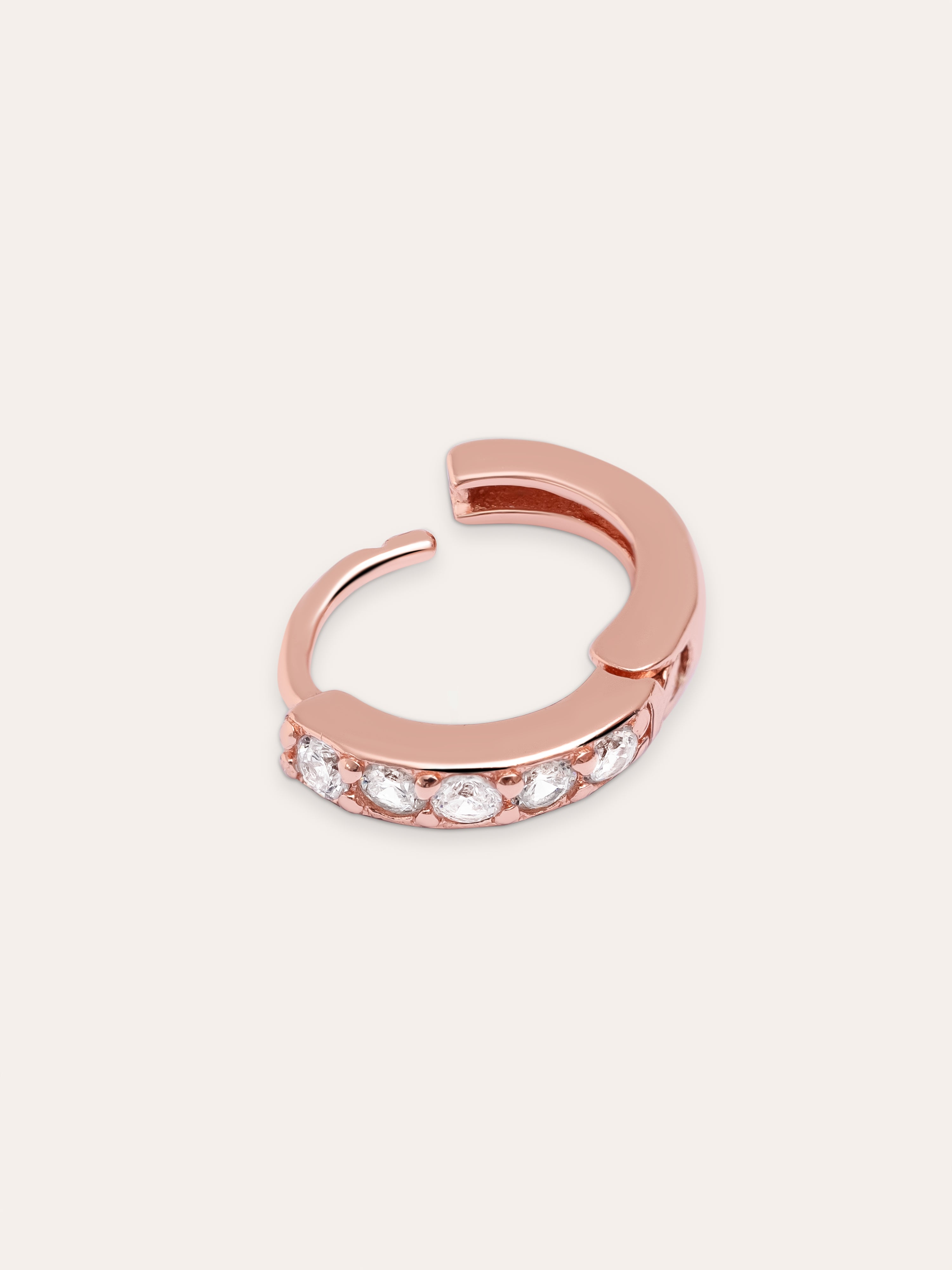 Cleo M Rose Gold Hoop Single Earring