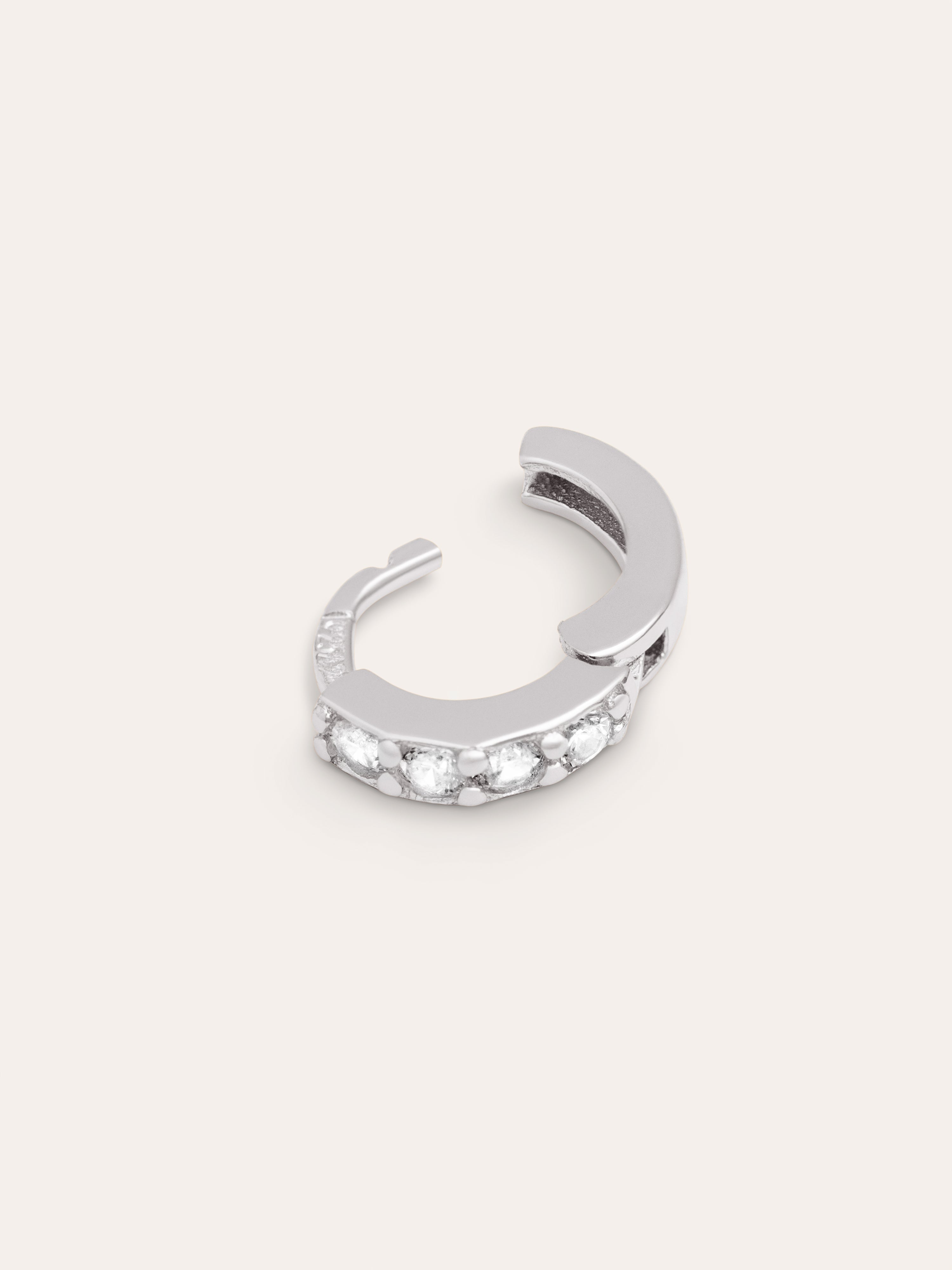 Cleo S Silver Hoop Single Earring