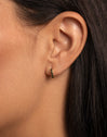 Cleo M Black Gold Hoop Single Earring