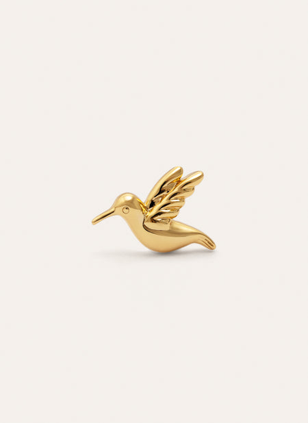 Hummingbird Gold Single Earring