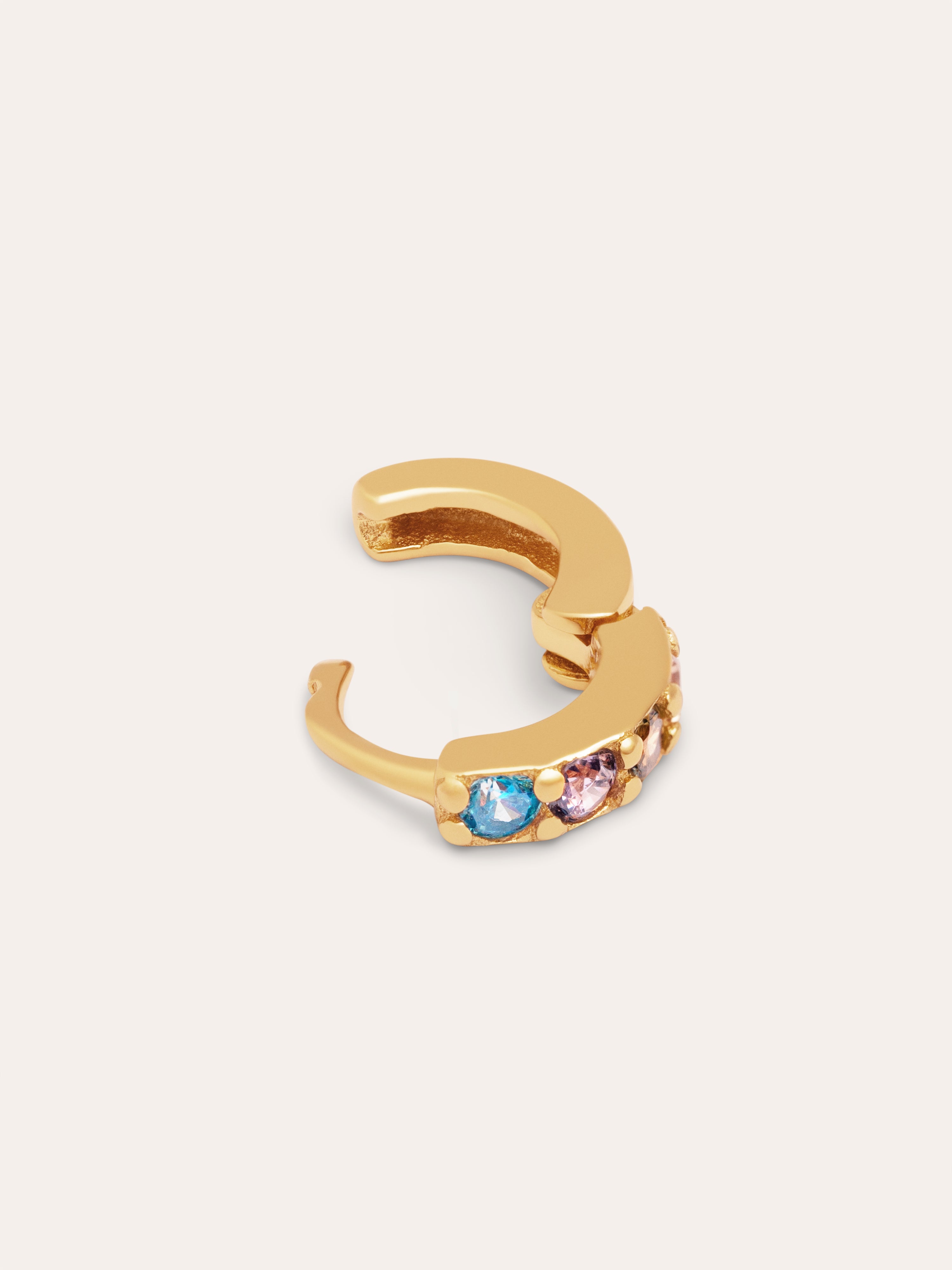 Cleo S Colors Gold Hoop Single Earring