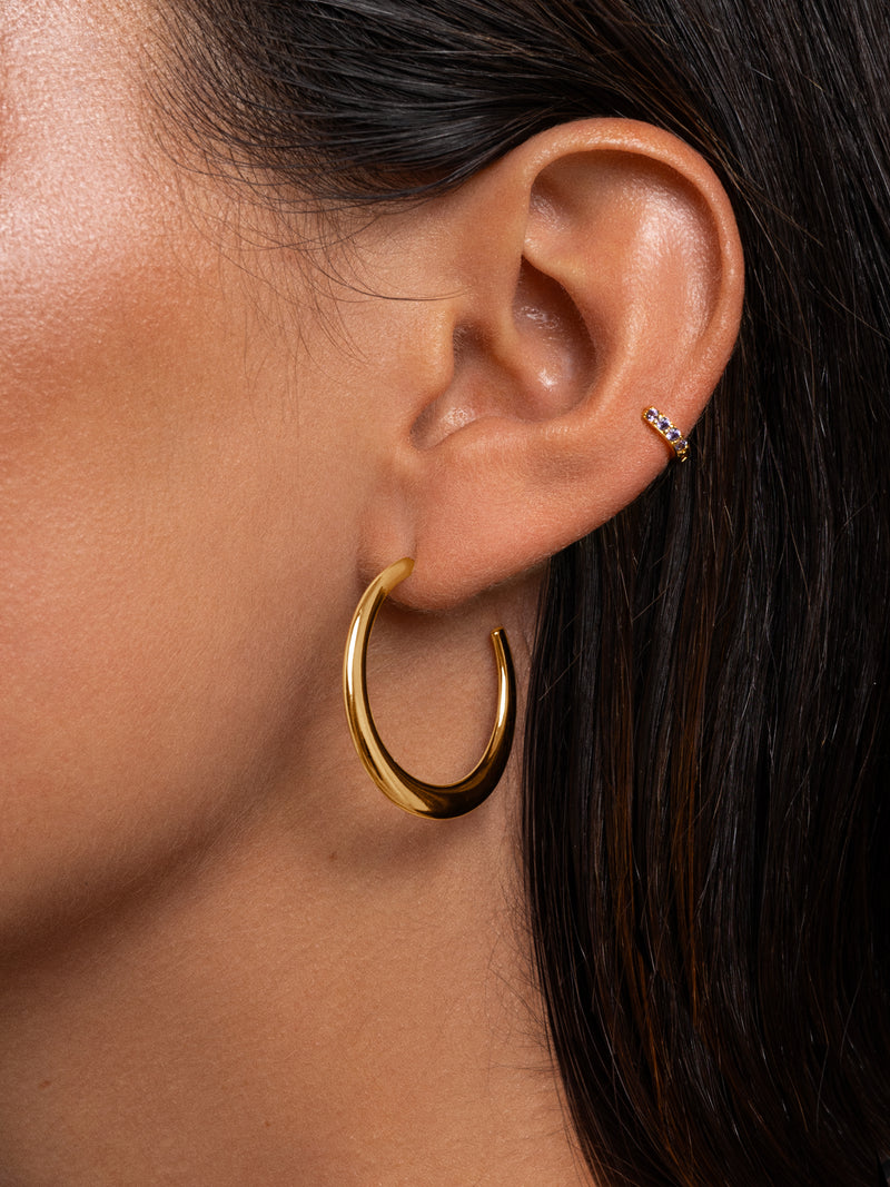 Aretes Cenit Baño Oro