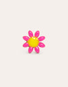 Pink Daisy May Gold Stainless Steel Single Earring