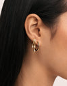 Double Drip Gold Single Earring