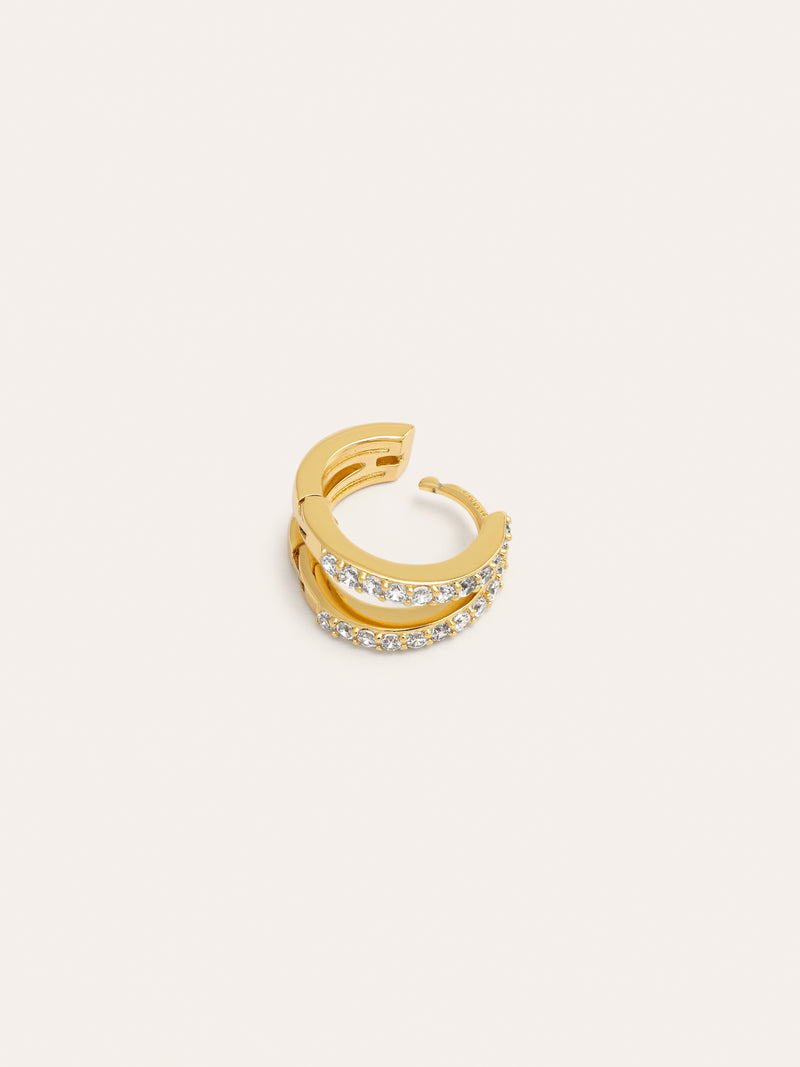 Double Scarlett Gold Single Earring