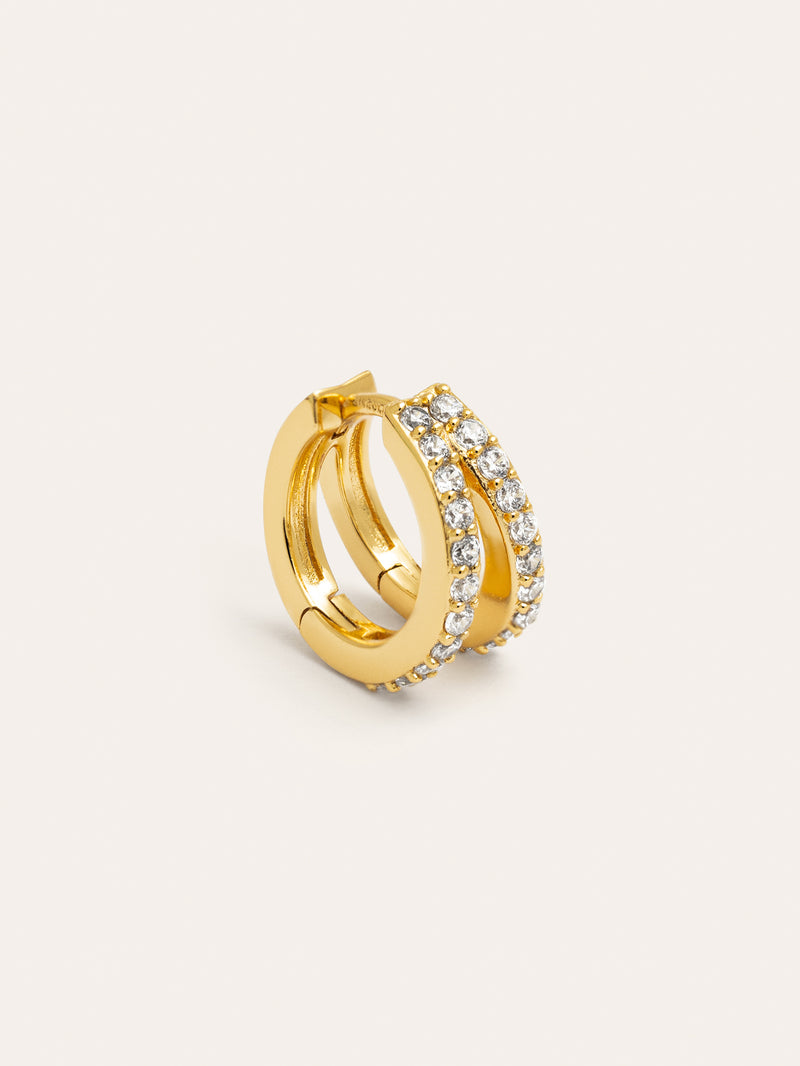 Double Scarlett Gold Single Earring