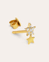 Duo Shinning Gold Single Earring