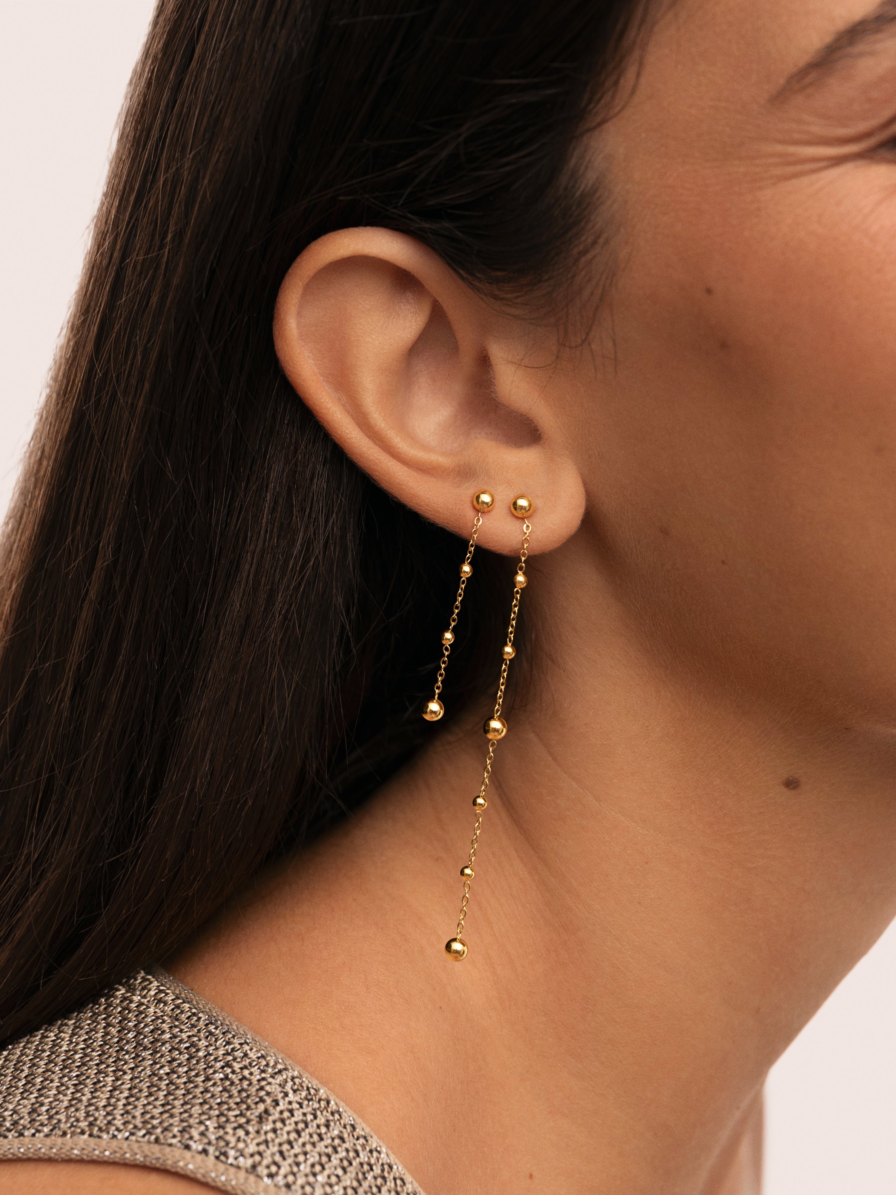 Pendiente Suelto Drop Bomb Acero Baño Oro