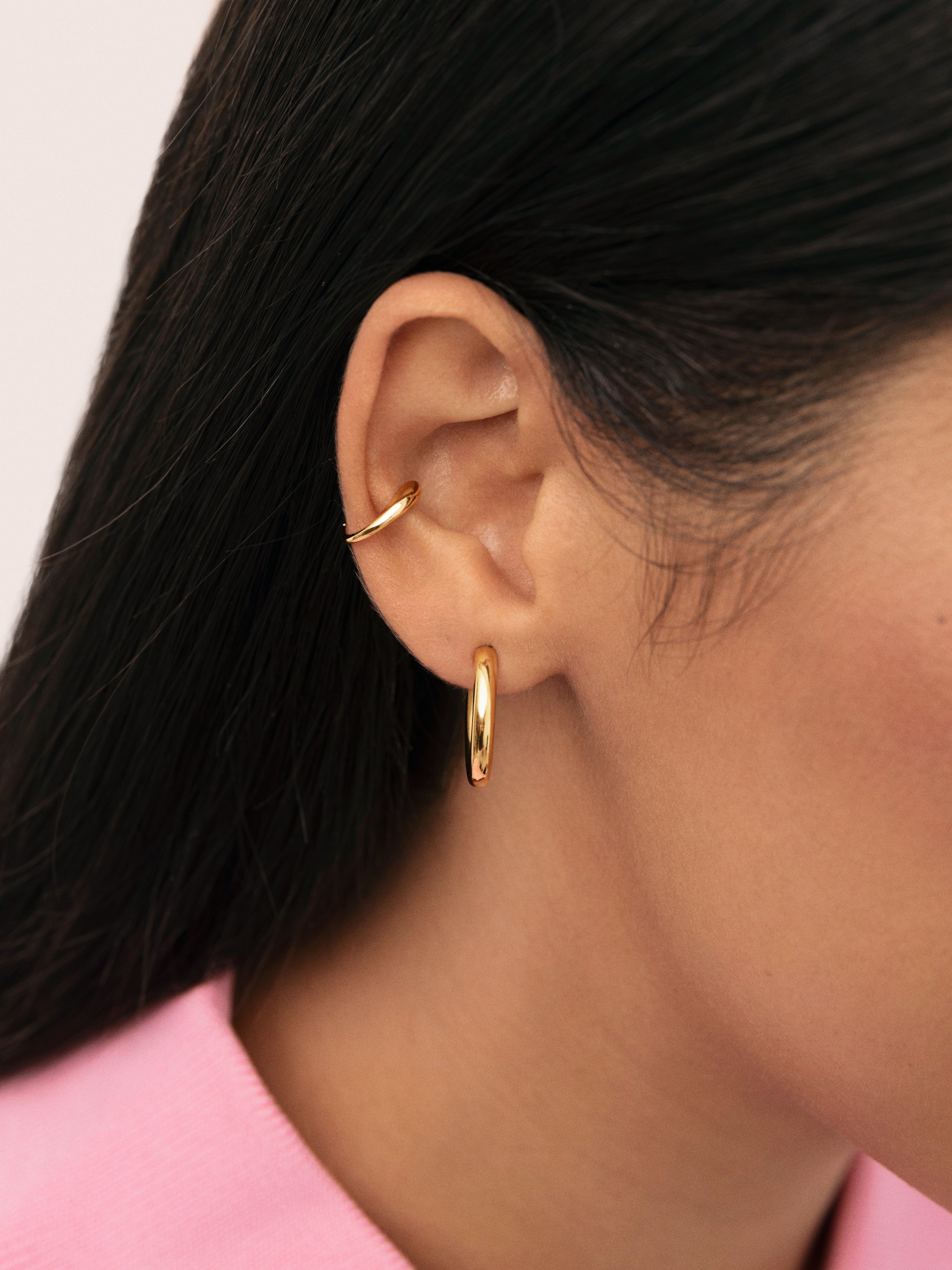 Drop Einzel-Ear-Cuff Silber, vergoldet   