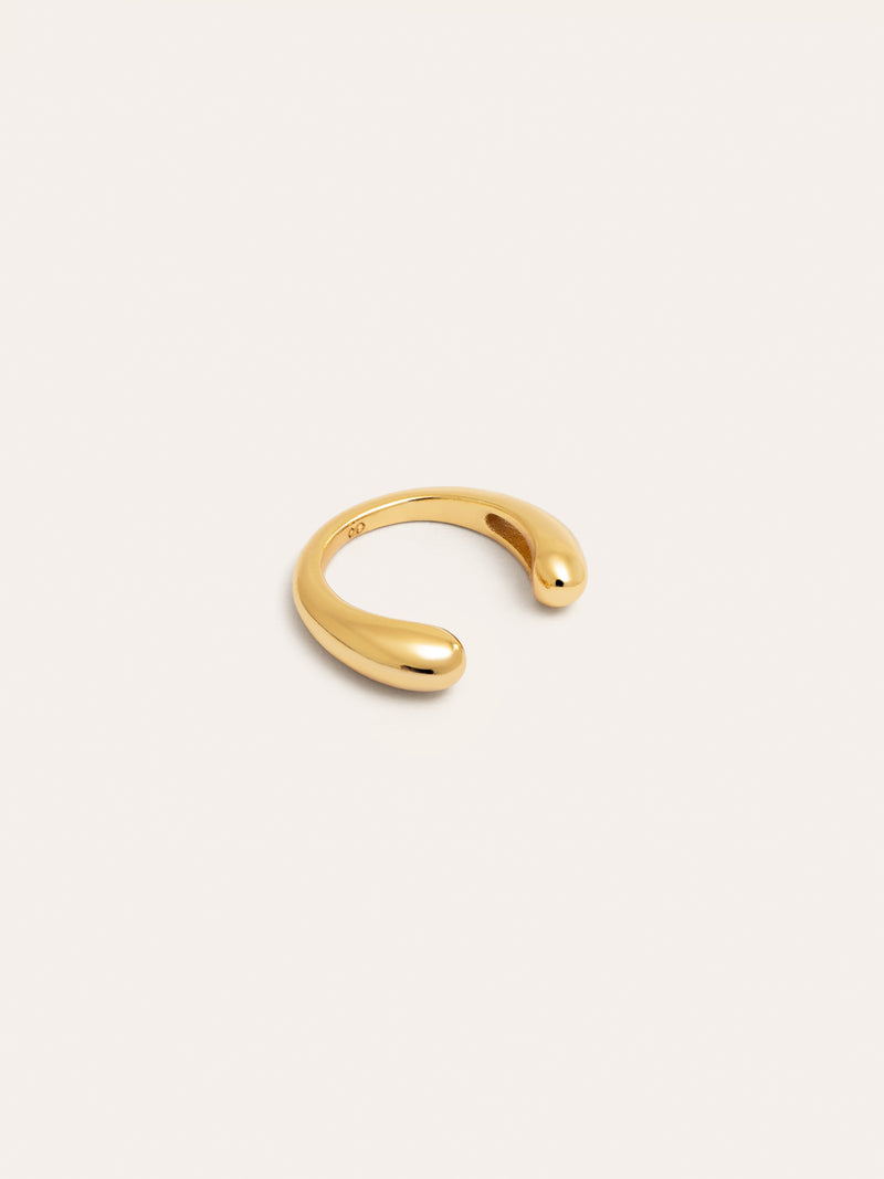 Drop Einzel-Ear-Cuff Silber, vergoldet   