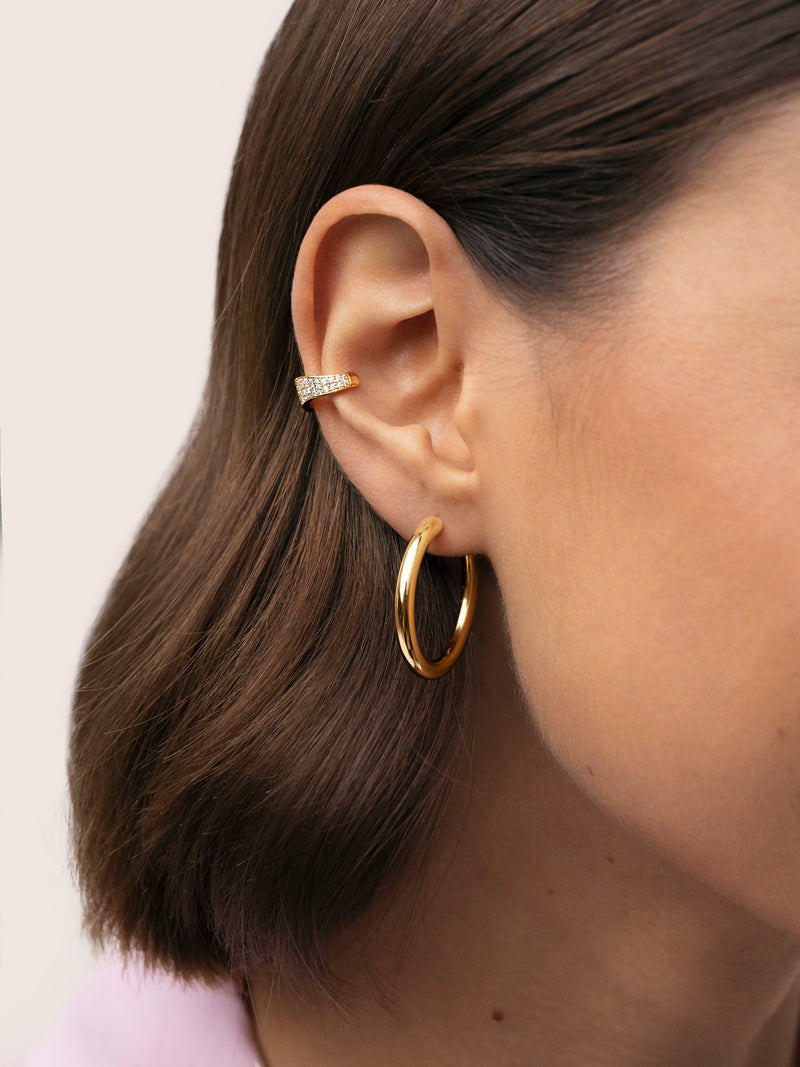 Einzelner Ohrstecker Ear Cuff Scarlett Vergoldet