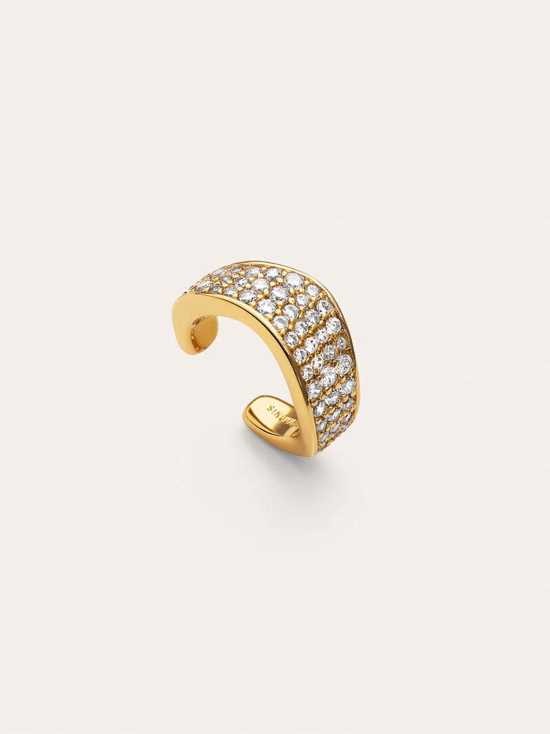 Einzelner Ohrstecker Ear Cuff Scarlett Vergoldet