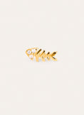 Pendiente Suelto Fishbone Spark Baño Oro