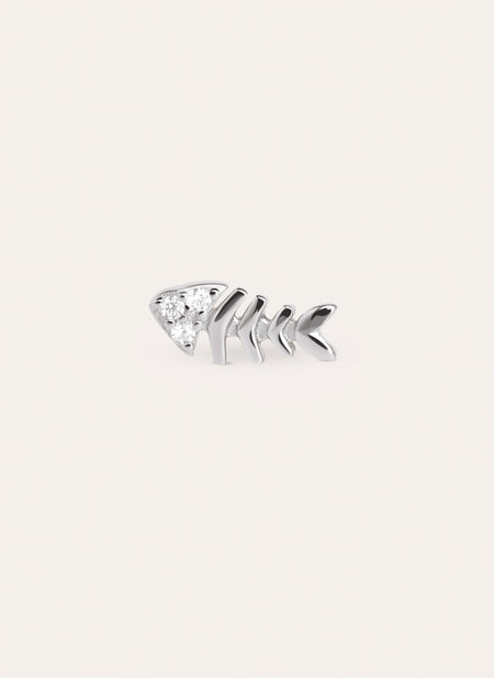 Single Fishbone Spark Earring