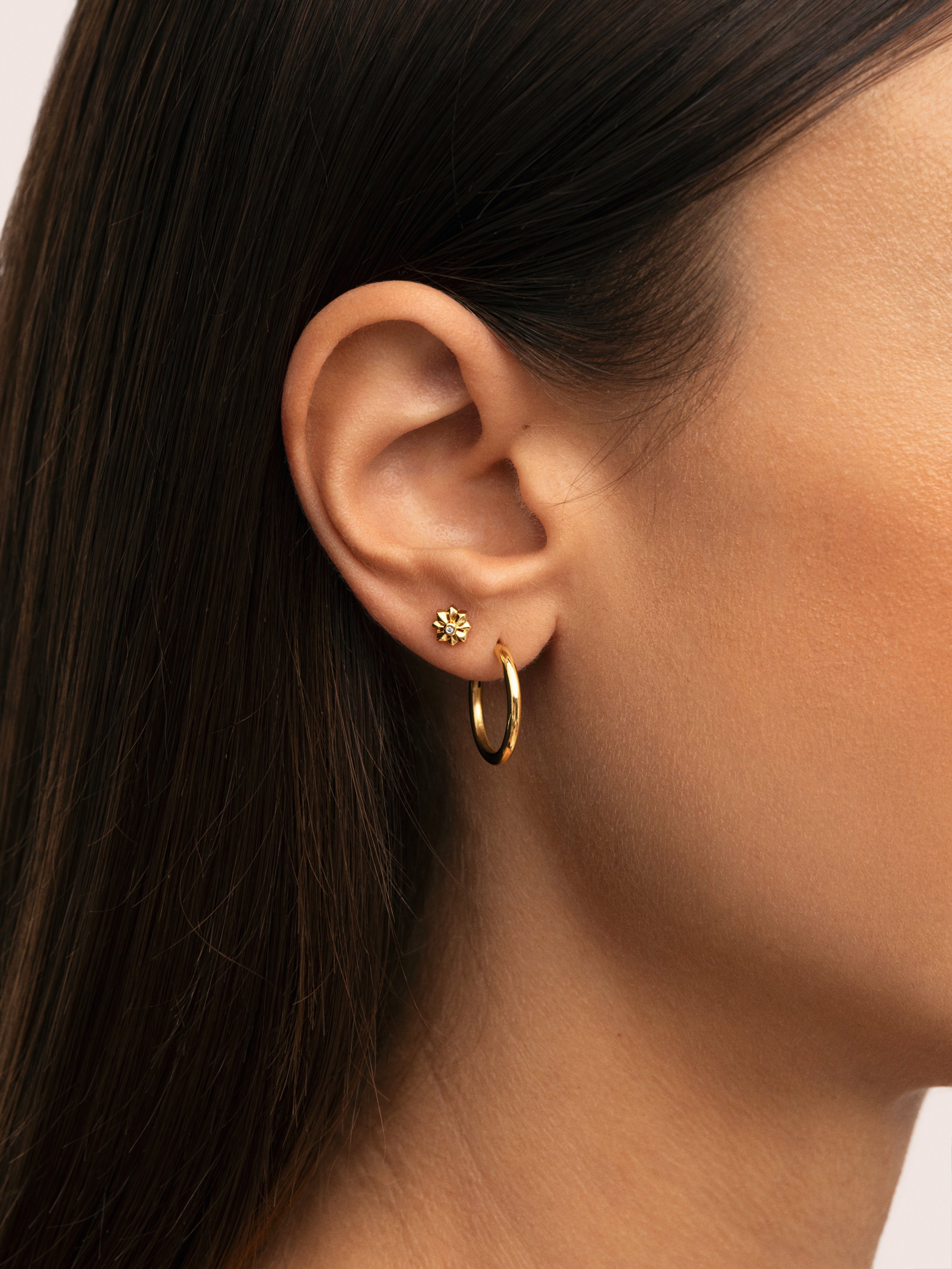 Florencia Einzelner Ohrring Silber, vergoldet