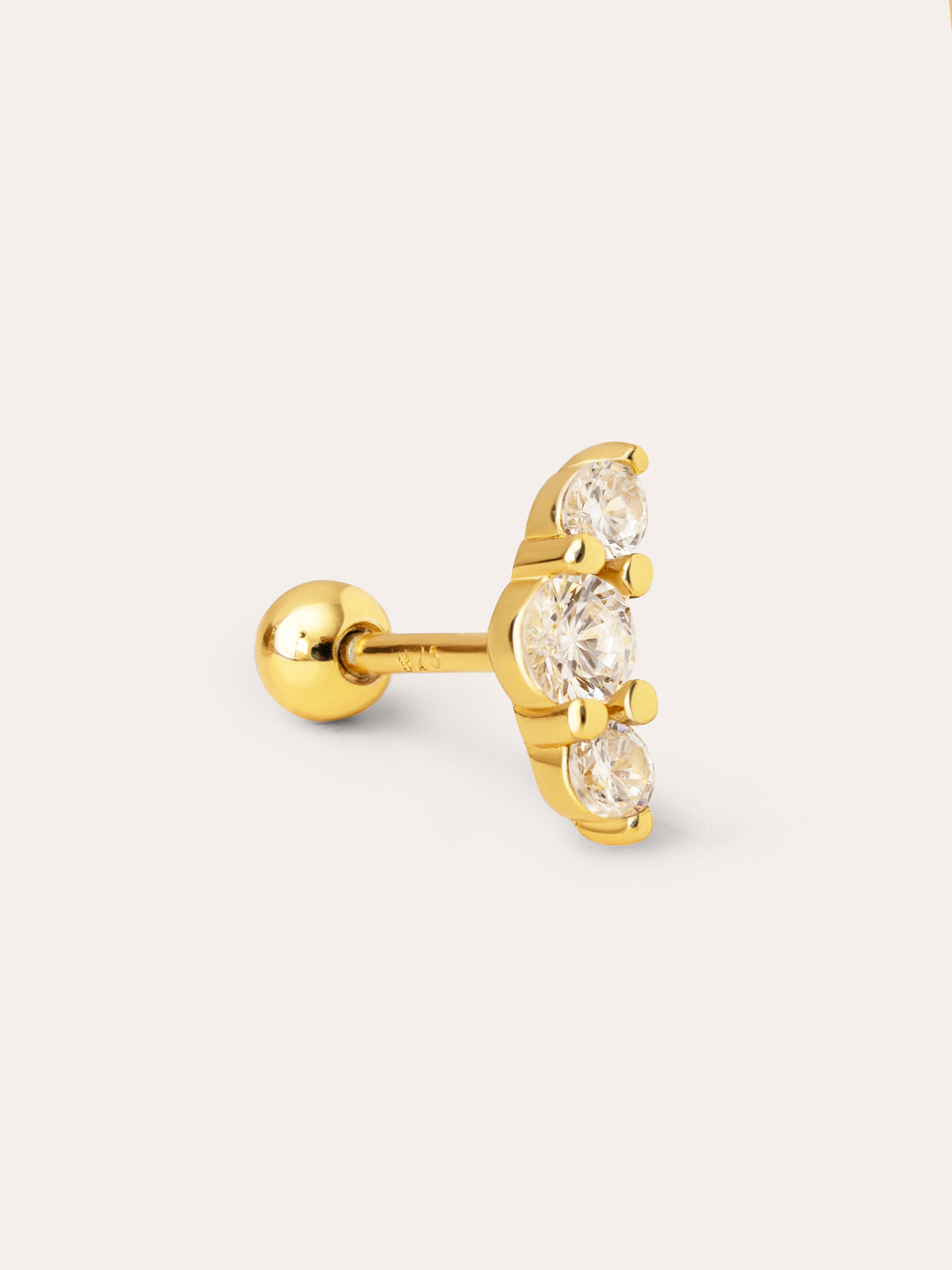 Freesia Spark Gold Single Earring